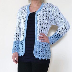 Hand Knitted Cardigan, Lace hand knit cardigan